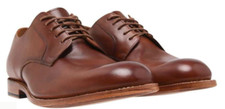GRENSON LIAM MENS DERBY SHOES BROWN LEATHER UK 8 EU42 RRP £285 #D208