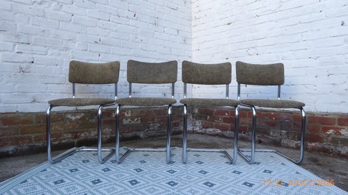 Vintage chrome dining chairs - chrome,