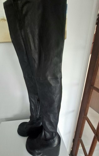 Burberry black leather thigh - leather,