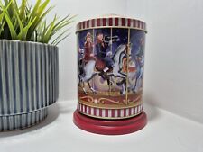 Vintage Rare Weiss Karussell-Dose Musical Carousel Tin Merry Go Round Working