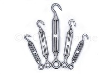 Stainless steel turnbuckle hook to eye wire rope tensioner M5 M6 M8 A4 316