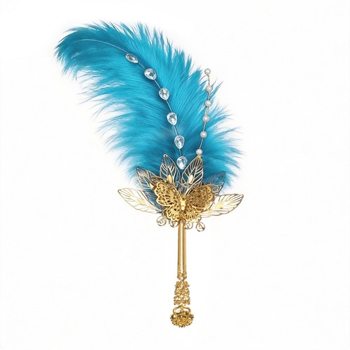 Ostrich feather fan - ostrich,