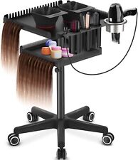 Trolley Hair Salon Cart With Wheels Tray Hair Coloring Equipment Station