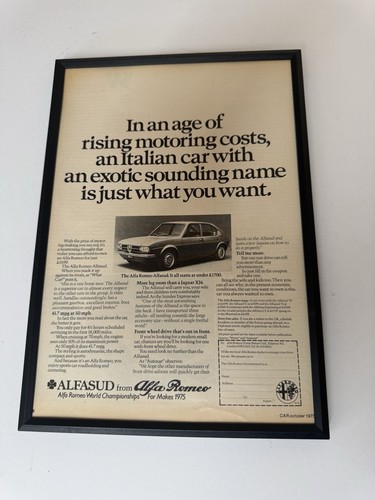 Framed 1975 alfa romeo - framed,