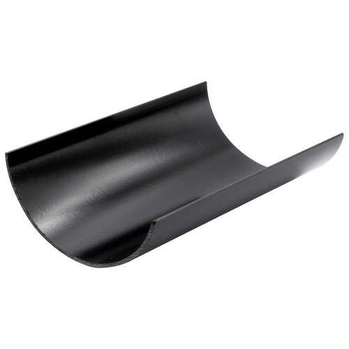 Black half round gutter - 4m,