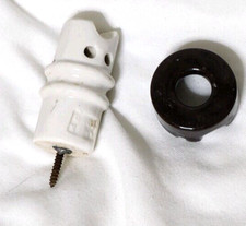 vintage white porcelain ceramic radio insulator 2.5” plus other