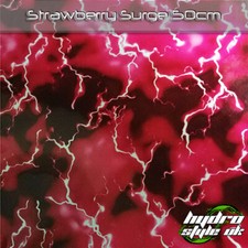 ROLLED - STRAWBERRY SURGE Hydrographics Film Hydro Transfer Graphic Print
