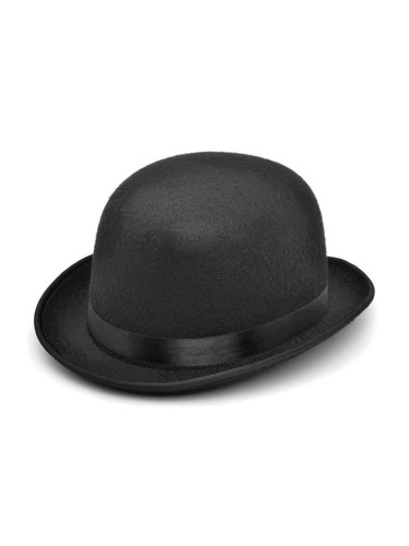 Bowler black felt hat 1920s - bowler,