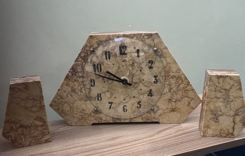 Antique marble clock - antique,