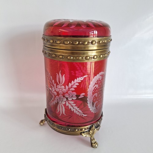 Vintage ruby cut glass - vintage, bon