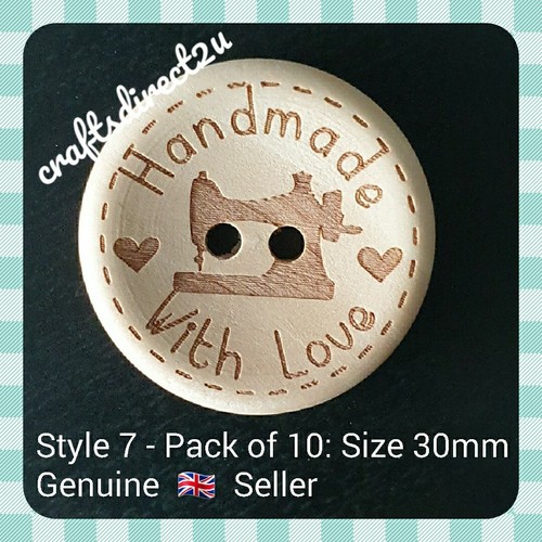 Buttons wood 30mm - buttons,