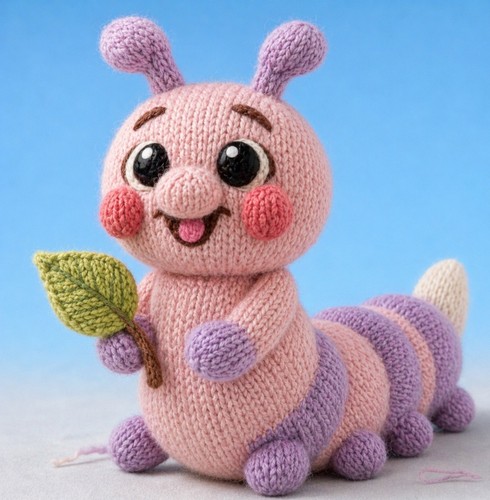 Cute caterpillar knitting - dk,