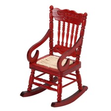 1:12 Dolls House Miniature Wood Rocking Chair Furniture
