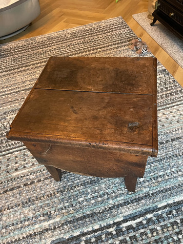 Antique oak commode chair all - antique,