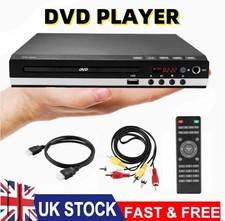 DVD Player Region Free with Remote Control USB Multi Region + HDMI/AV Cable UK