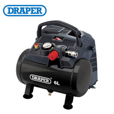 DRAPER 6 Litre Oil Free Small Compact Portable Air Line Compressor 1.5HP 02115