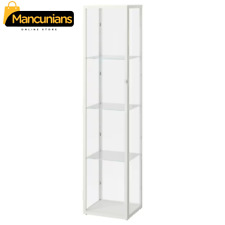IKEA Large Glass Display Cabinet 4 Tier Storage Free Standing White