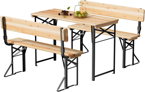 Piece folding picnic table - folding,