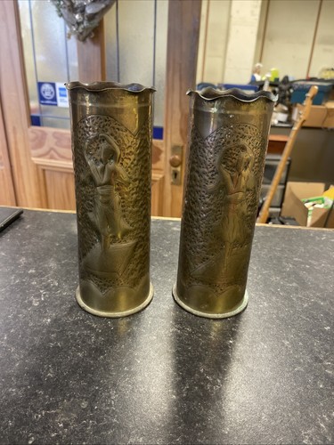 Pair ww1 brass - ww1,