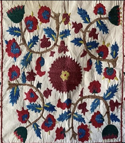 Uzbek suzani antique silk - antique,