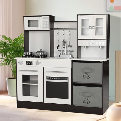 Wooden pretend kitchen playset - wooden,