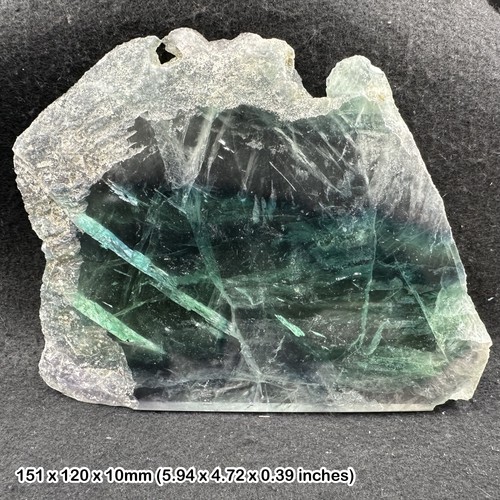 Rough fluorite slice crystal - rough,