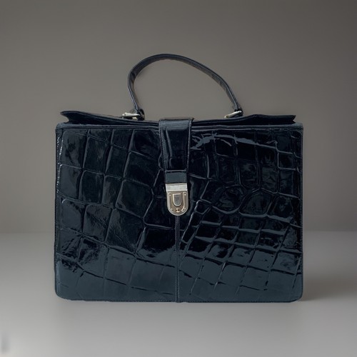Vintage moc croc 1970s black - vintage,