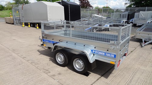 Mesh sides car trailer - car, twin