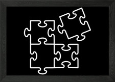 Jigsaw puzzle pieces Framed