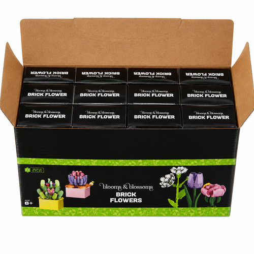 Kids brick flower building - brick, set