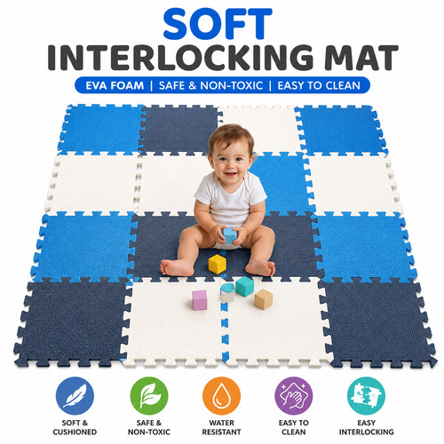 Large soft eva foam mats - large,