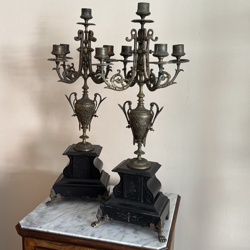 Pair antique french marble - antique,