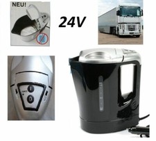 High Power 24V Truckers Electric Kettle 0.8L 300W HGV Hot Water Tea Coffee Black