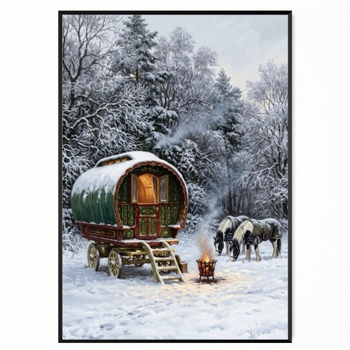 Winter traveller vardo - vardo, wagon