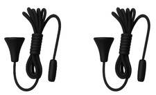 2x Bathroom Black Light Pull