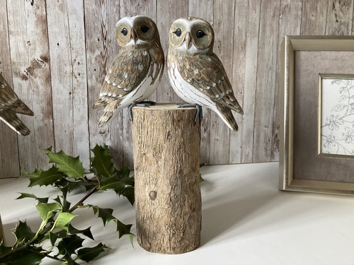Owl figurine ornament painted - figurine,