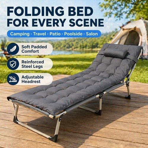 Folding camping bed adult - folding,