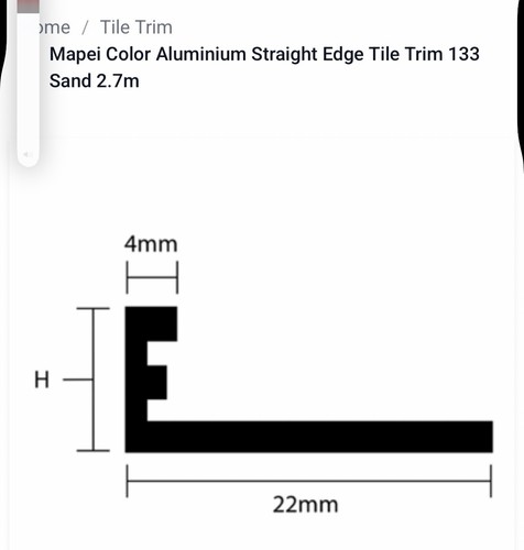 Mapei 88575 tile edge trim - tile,