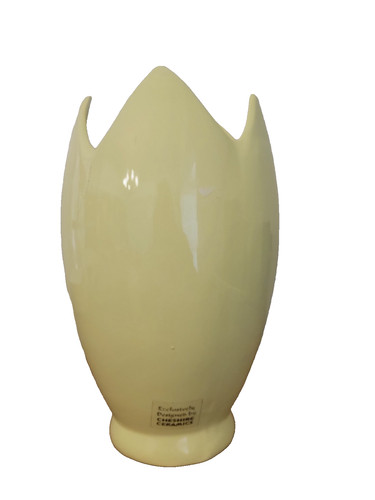 Yellow tulip ceramic - tulip, vase
