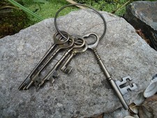 Large Brass Jail Keys Skeleton