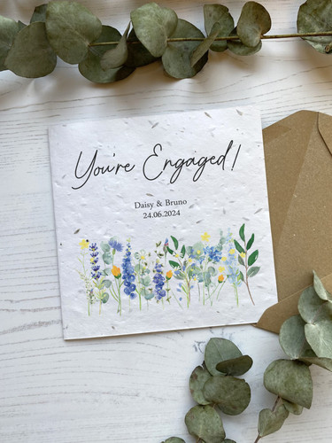 Engagement card personalised - card,