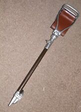 Antique Fishing Swivel Shooting Walking Stick- Leather Seat.- Swain Adeney Brigg