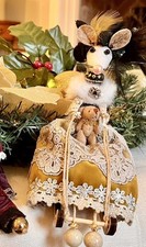Vintage Style Classic Christmas Decoration Mouse / Mice Angel Fairy Victorian 