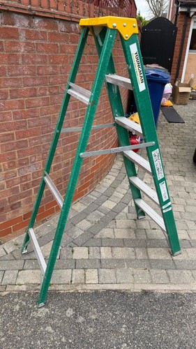 Aluminium step ladder - aluminium,