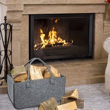 Heavy Duty Felt Log Bag Firewood Wood Carrier Storage Carrying Basket Tote Bag