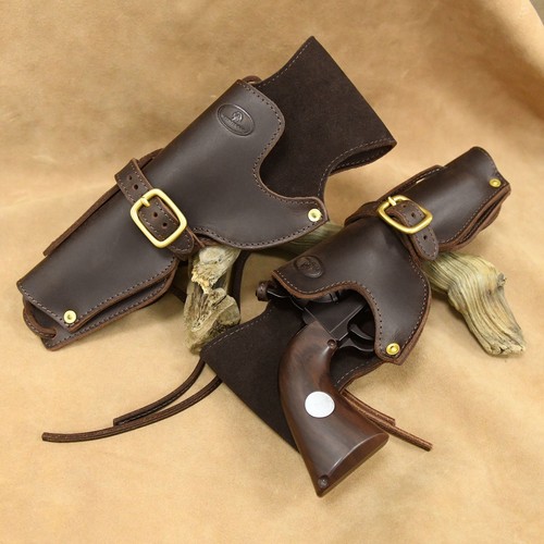 Cowboy leather revolver - leather,