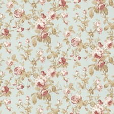 Pack of 5 Dolls House Pale Red On Duck Egg Blue Trailing Rose Wallpaper Sheets