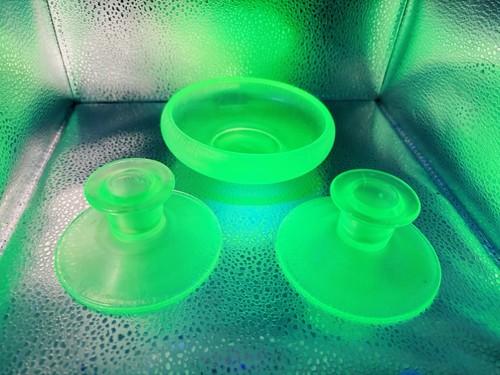 Iridescent uranium glass small - iridescent,