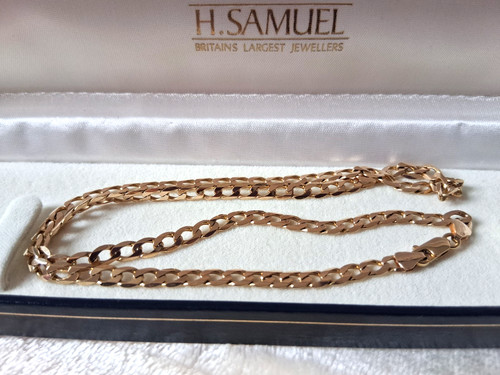 9ct gold curb link - , chain