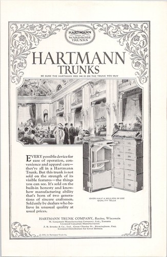 Hartmann trunks 1925 vintage - trunks,